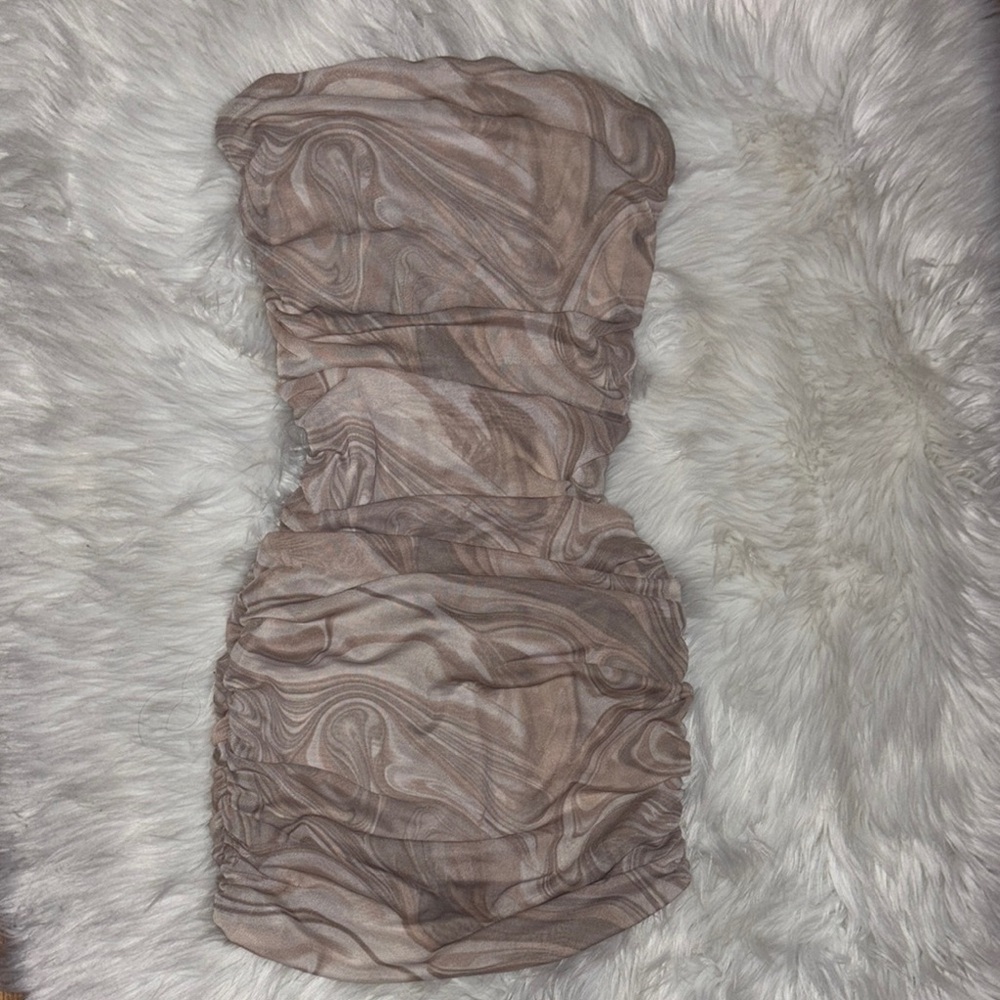 Forever 21 Brown Strapless Dress